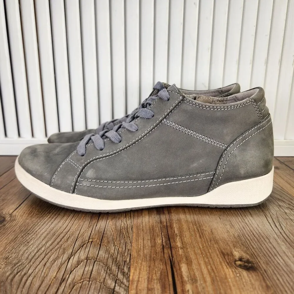 Dansko Onyx Sneakers Womens Sz 11 EU 41 Slate Gray Milled Nubuck High Top Shoes